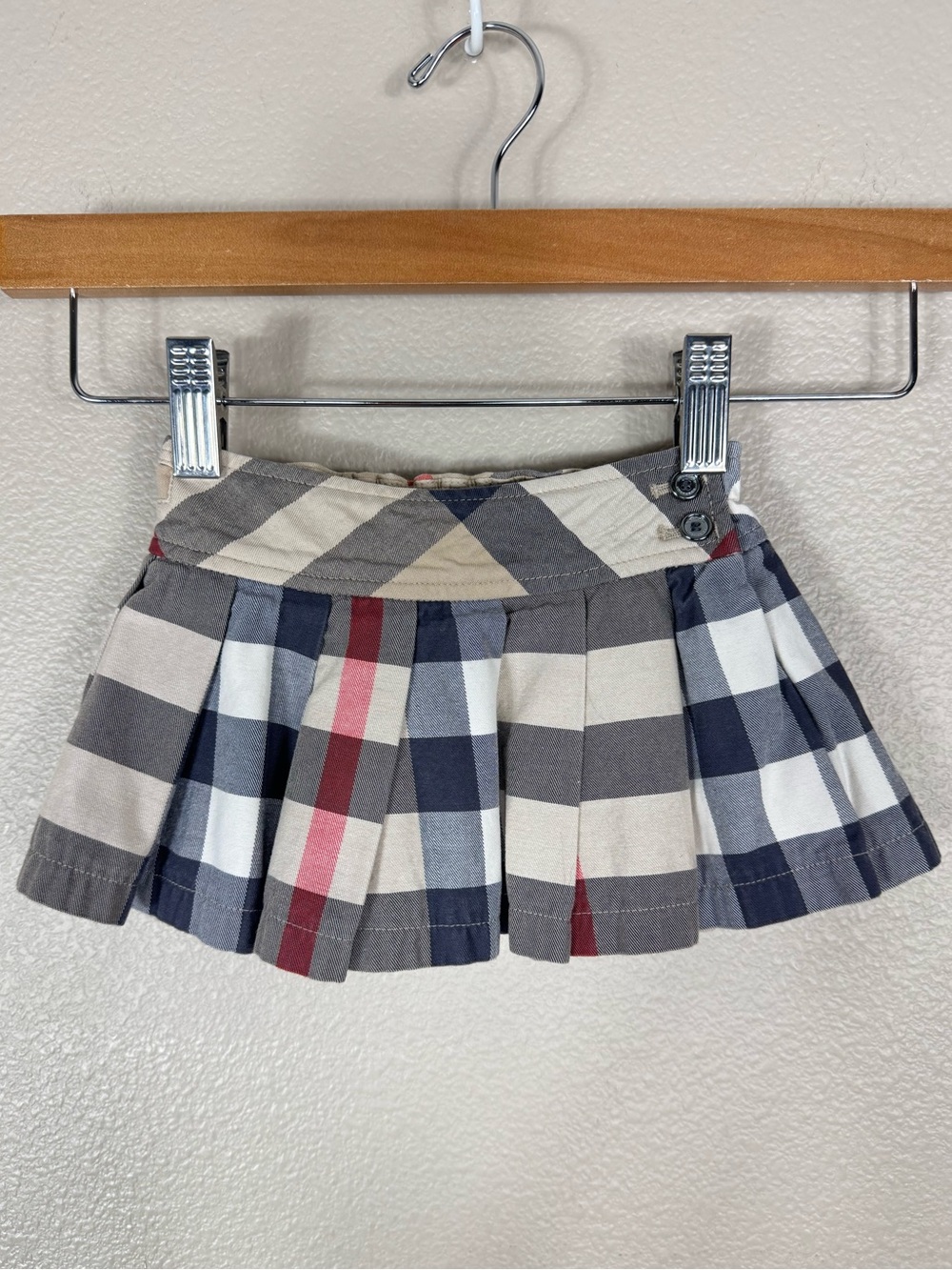 Burberry Pleated Classic Plaid Skirt Baby 9 Months